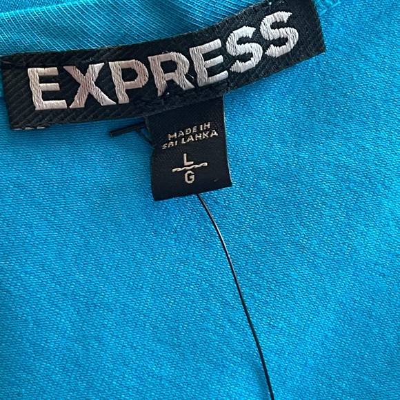 NWT•Express Fit & Flare Turquoise Tank Dress - Picture 8 of 9